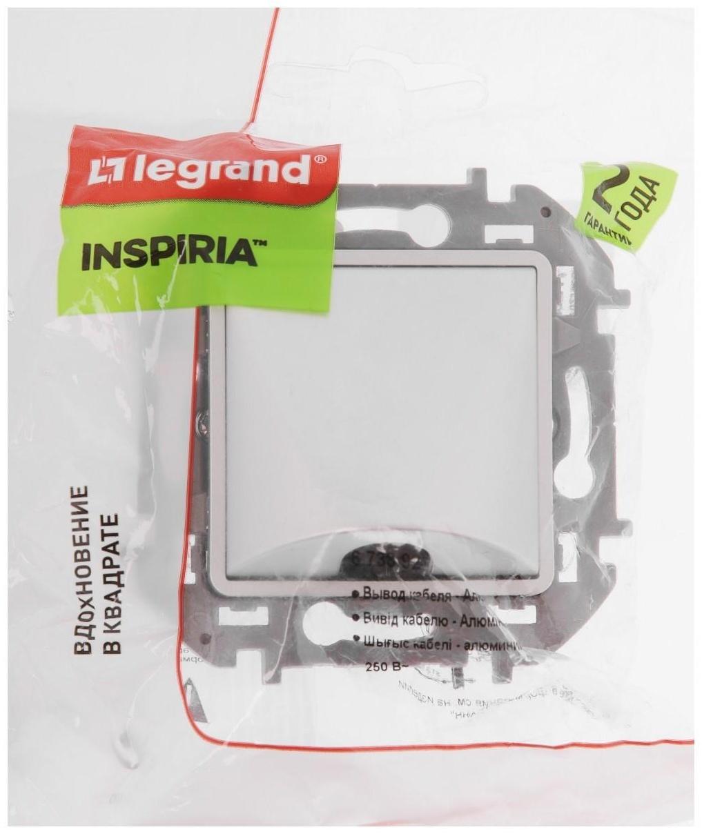 Вывод кабеля Legrand INSPIRIA, с зажимом для крепления, Алюминий