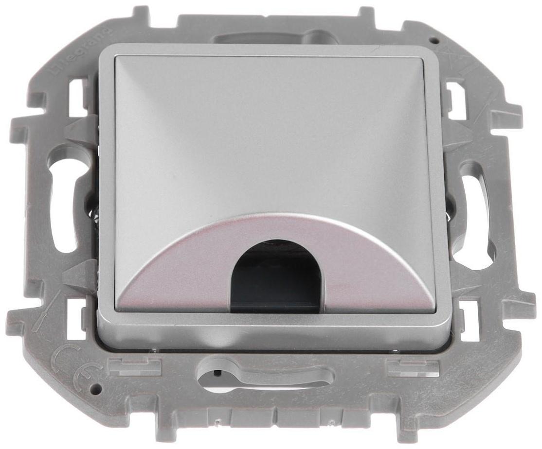 Вывод кабеля Legrand INSPIRIA, с зажимом для крепления, Алюминий