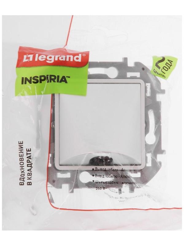 Вывод кабеля Legrand INSPIRIA, с зажимом для крепления, Алюминий