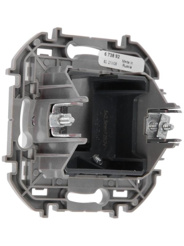 Вывод кабеля Legrand INSPIRIA, с зажимом для крепления, Алюминий