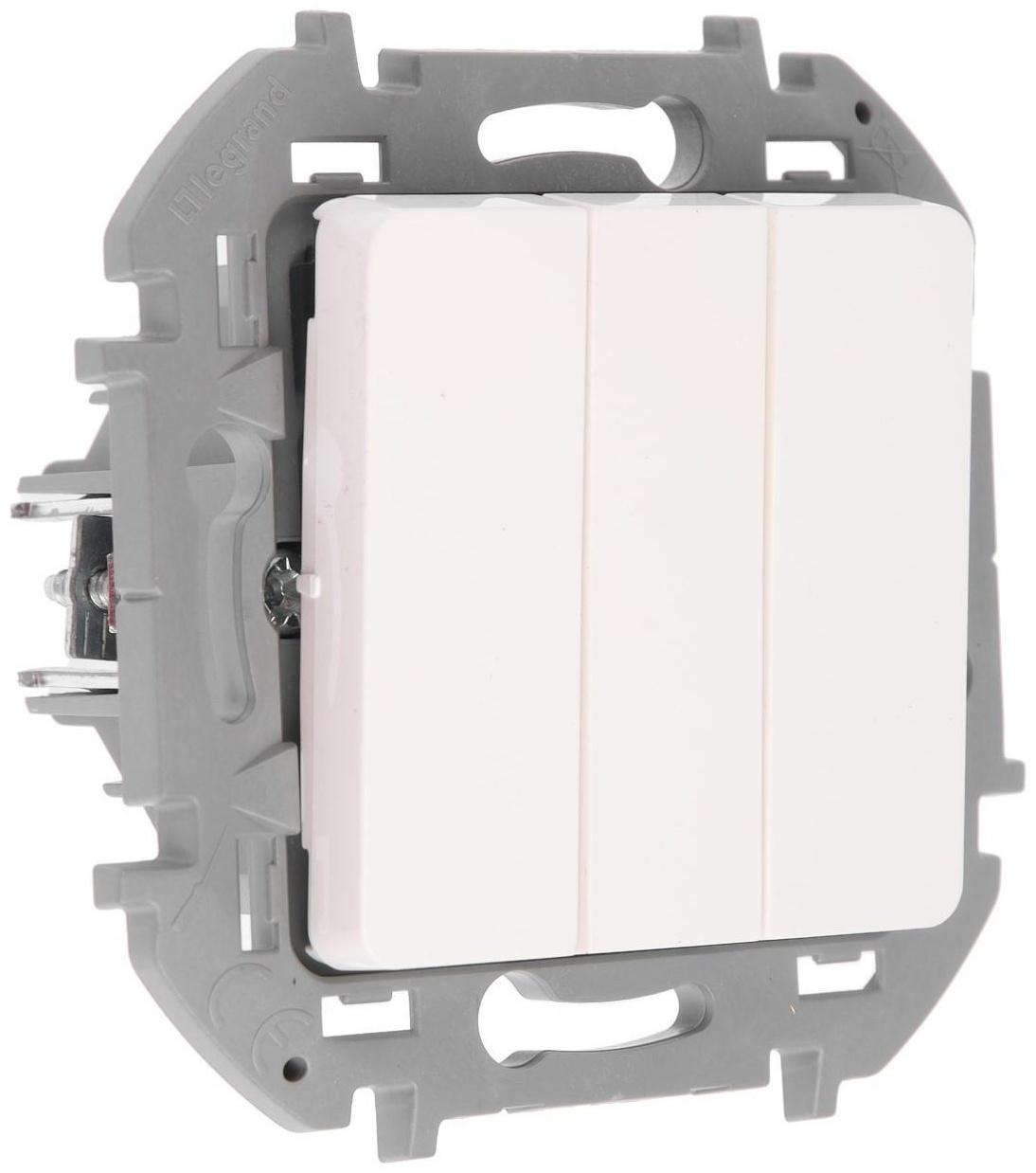 Выключатель Legrand INSPIRIA, 3-кл, 10 AX, 250 В, Белый