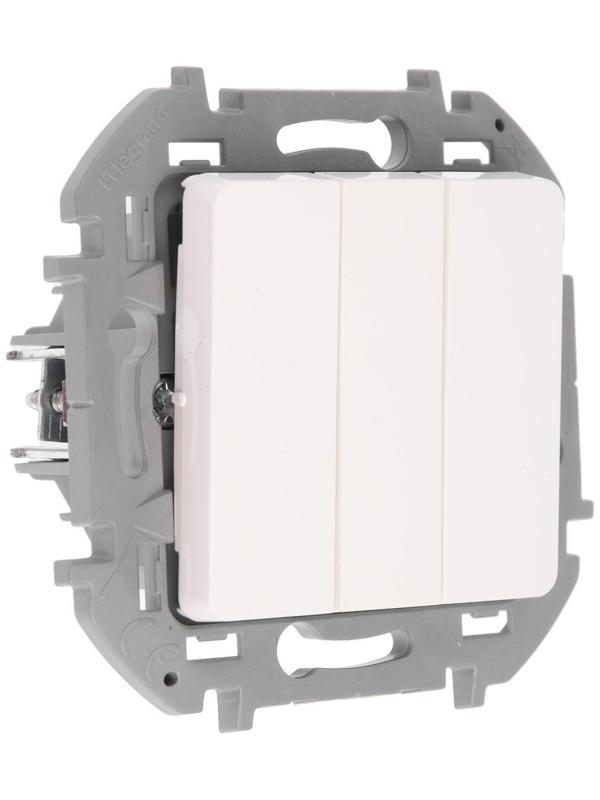 Выключатель Legrand INSPIRIA, 3-кл, 10 AX, 250 В, Белый