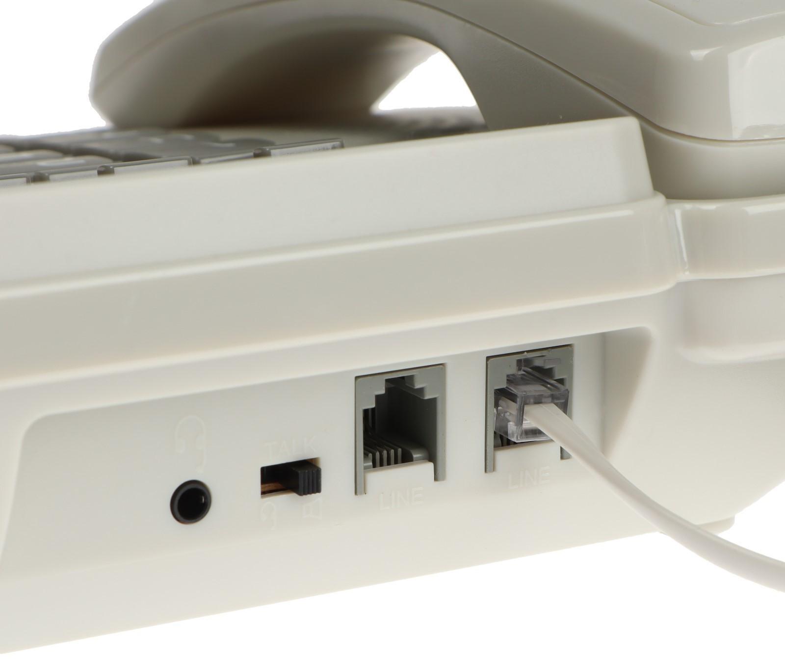 Проводной телефон Ritmix RT-550, дисплей, телефонная книга, однокнопочный набор, AUX, белый