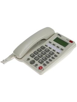 Проводной телефон Ritmix RT-550, дисплей, телефонная книга, однокнопочный набор, AUX, белый