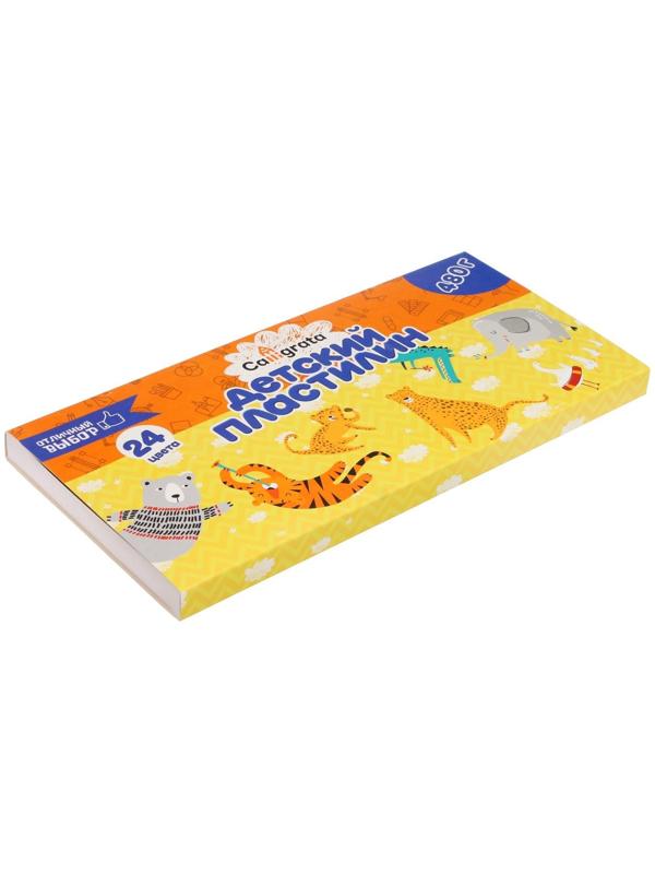 Пластилин 24цв 480 г Calligrata классический