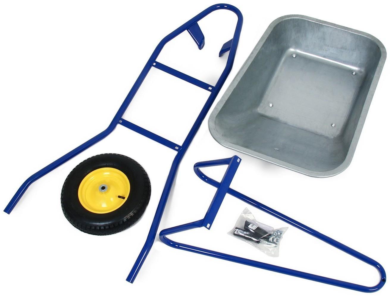 Тачка строительная, одноколёсная: груз/п 180 кг, объём 100 л