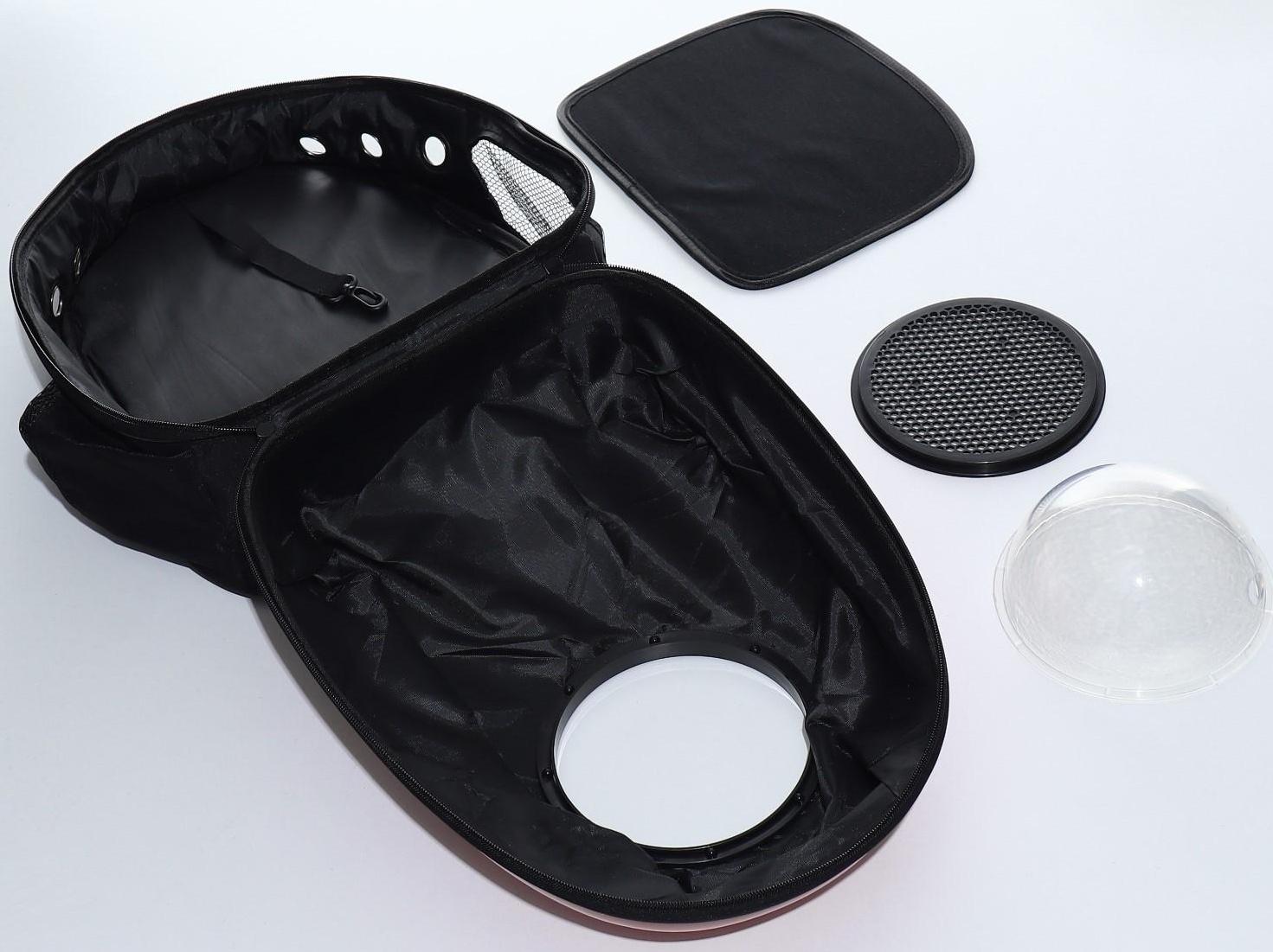 Рюкзак для переноски животных с окном для обзора, 32 х 25 х 42 см, розовый