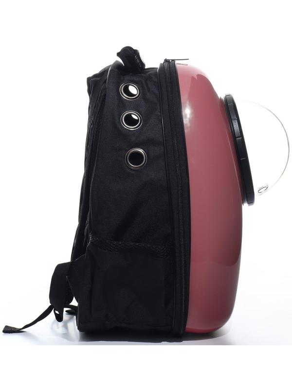 Рюкзак для переноски животных с окном для обзора, 32 х 25 х 42 см, розовый