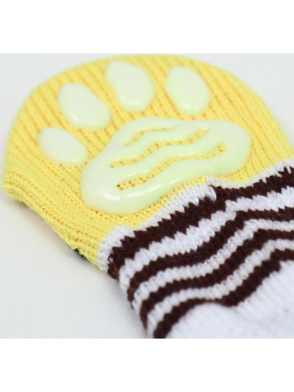 Носки нескользящие, размер M (3/4 * 7,5 см), набор 4 шт, цыпленок