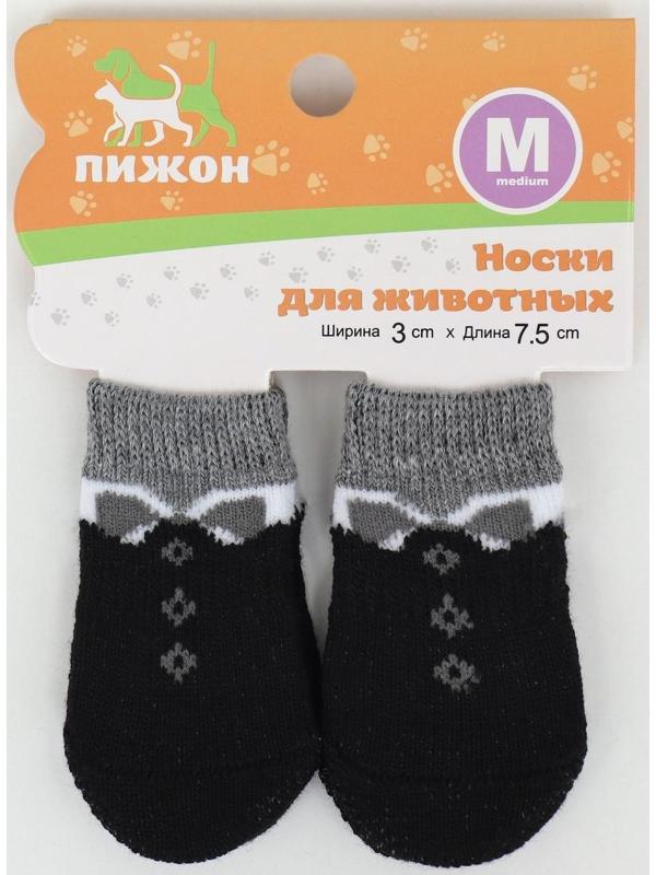 Носки нескользящие, размер M (3/4 * 7,5 см), набор 4 шт, джентельмен