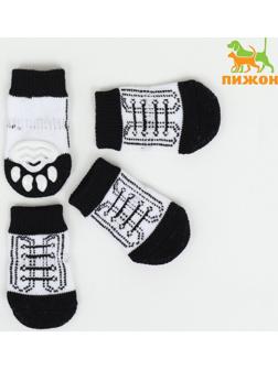 Носки нескользящие, размер L (3,5/5 * 9 см), набор 4 шт, кеды