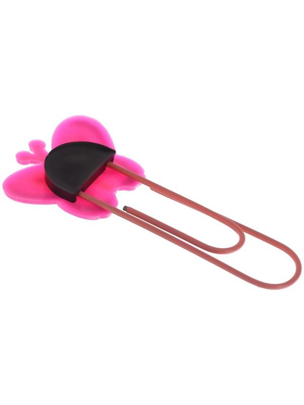 Закладка-скрепка большая 11см Бабочка  МИКС