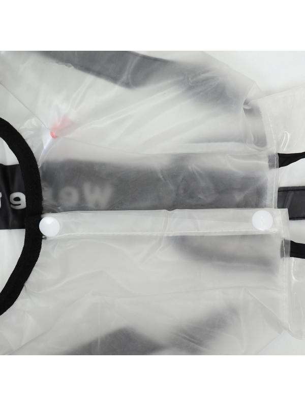 Дождевик-комбинезон для собак, размер S (ДС 26, ОГ 35, ОШ 26,5 см, вес 3-5 кг), прозрачный