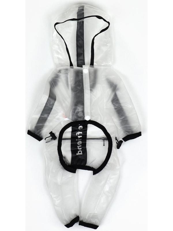 Дождевик-комбинезон для собак, размер ХL (ДС 38, ОГ 50, ОШ 41,5 см, вес 11-15 кг), прозрачный   9383