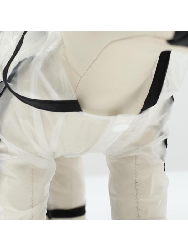 Дождевик-комбинезон для собак, размер  3ХL (ДС 46, ОГ 71,5, ОШ 51 см, вес 20-26 кг), прозрачный   93