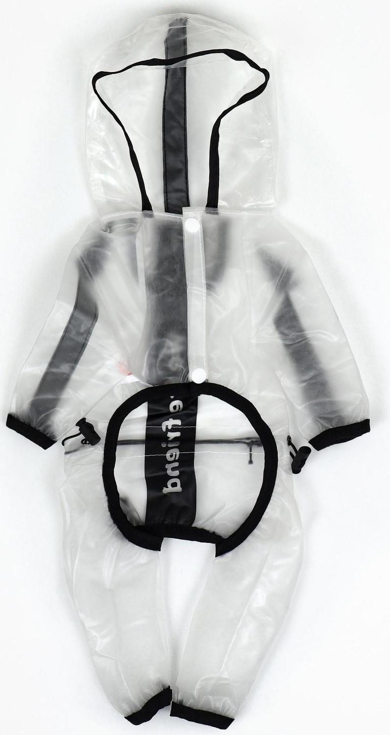 Дождевик-комбинезон для собак, размер  5ХL (ДС 54, ОГ 81,5, ОШ 61 см, вес 40-50 кг), прозрачный   93