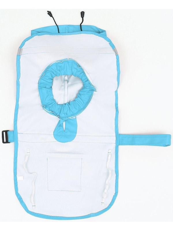 Дождевик для собак, размер XS (ДС 15-20, ОГ 17-22, ОШ 13-17 см), голубой