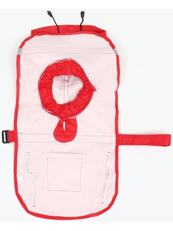 Дождевик для собак, размер S (ДС 20-25, ОГ 25-30, ОШ 17-21 см), красный