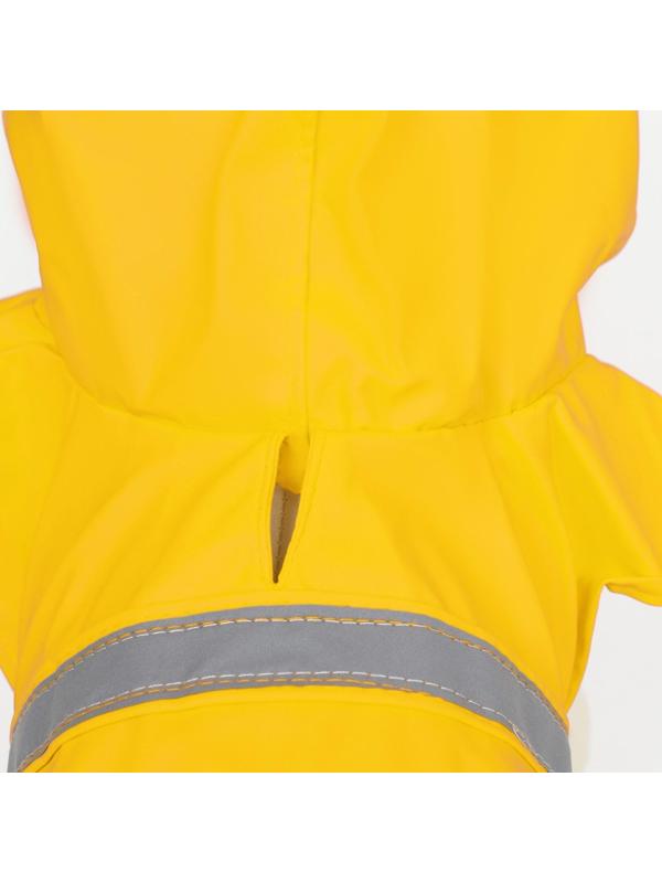 Дождевик для собак, размер М (ДС 25-30, ОГ 33-35, ОШ 21-25 см), жёлтый