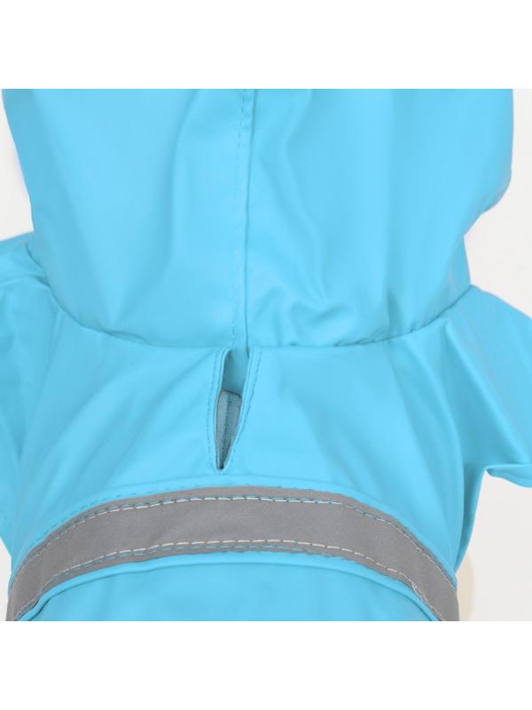 Дождевик для собак, размер М (ДС 25-30, ОГ 33-35, ОШ 21-25 см), голубой