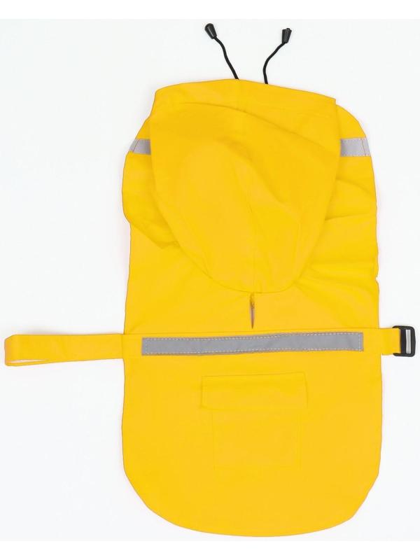 Дождевик для собак, размер L (ДС 30-35, ОГ 38-43, ОШ 26-31 см), жёлтый