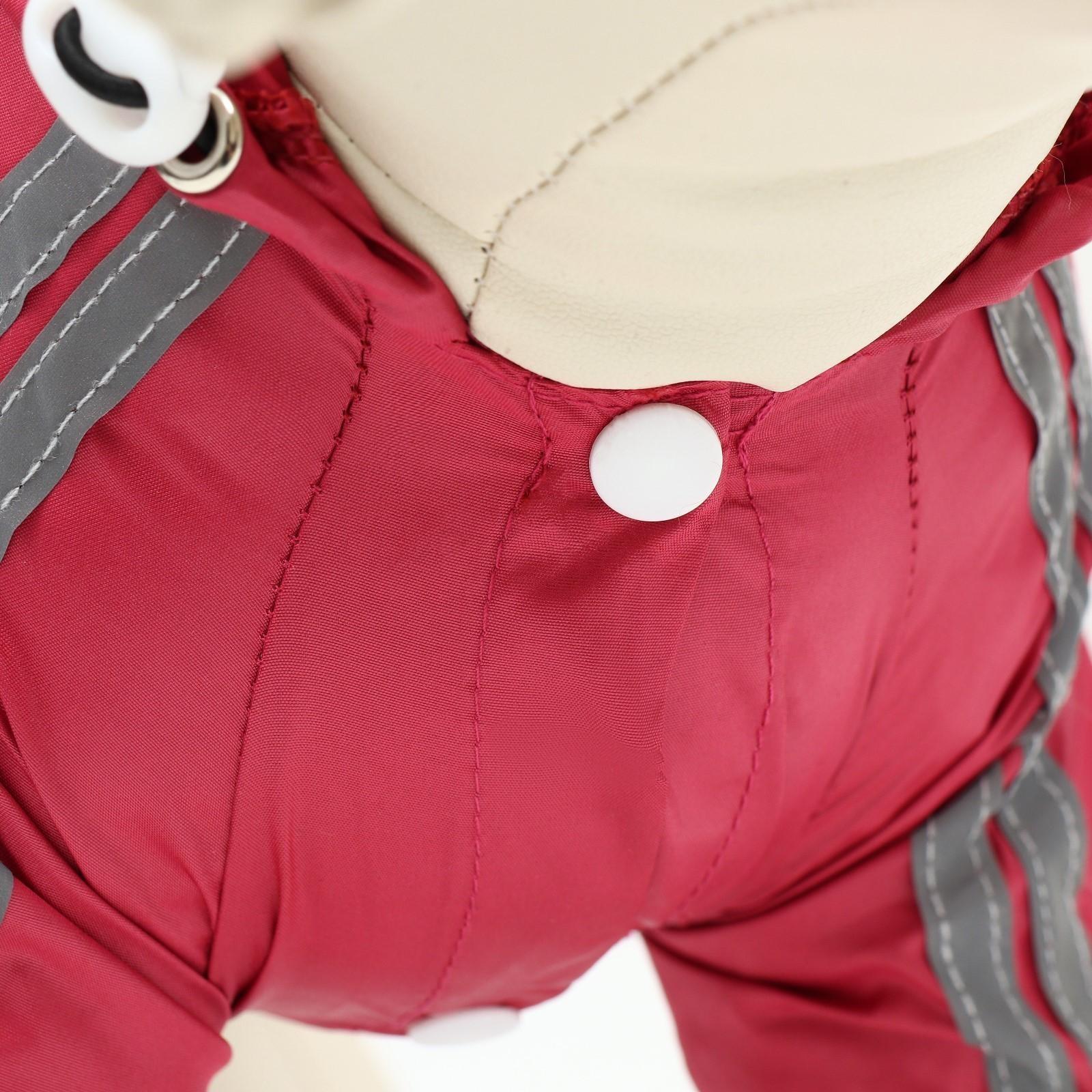 Комбинезон для собак, демисезонный, размер XS (ДС 17-19, Ог 27-29, ОШ 19-21 см), красный