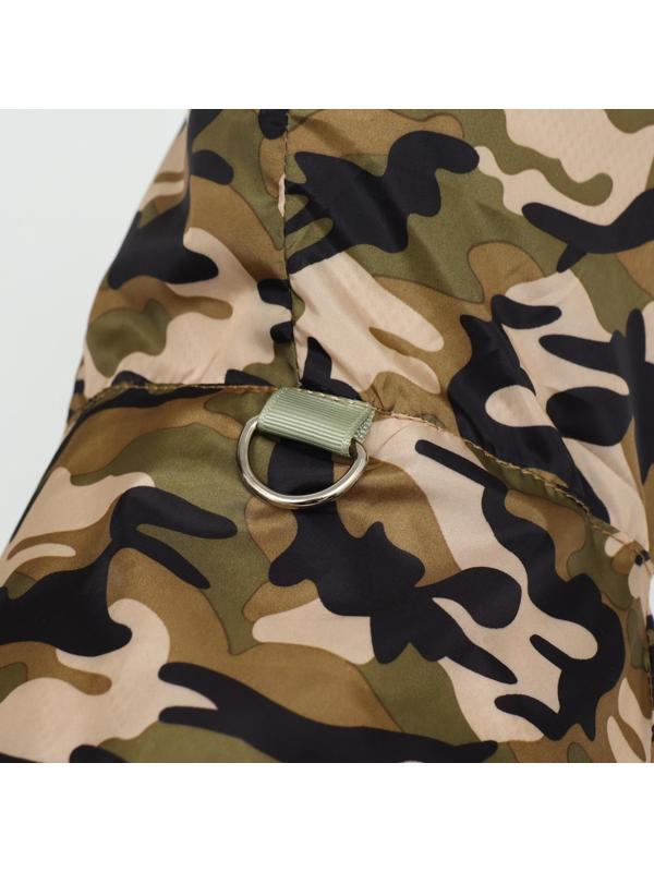 Комбинезон для собак, демисезонный с подкладом, размер ХS (ДС 22, Ог 34 см), камуфляжный