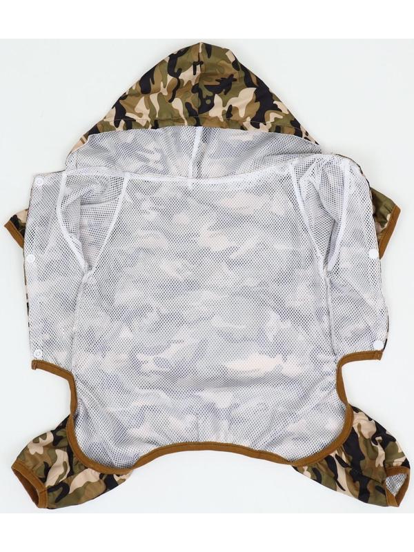 Комбинезон для собак, демисезонный с подкладом, размер ХS (ДС 22, Ог 34 см), камуфляжный