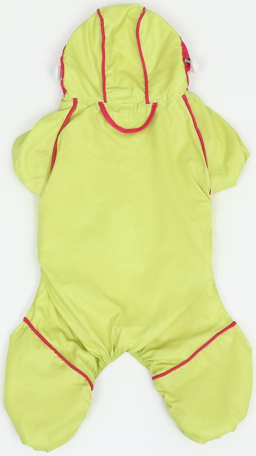 Комбинезон для собак, демисезонный с сумкой, размер XS (ДС 21, Ог 29, ОШ 19 см), салатовый