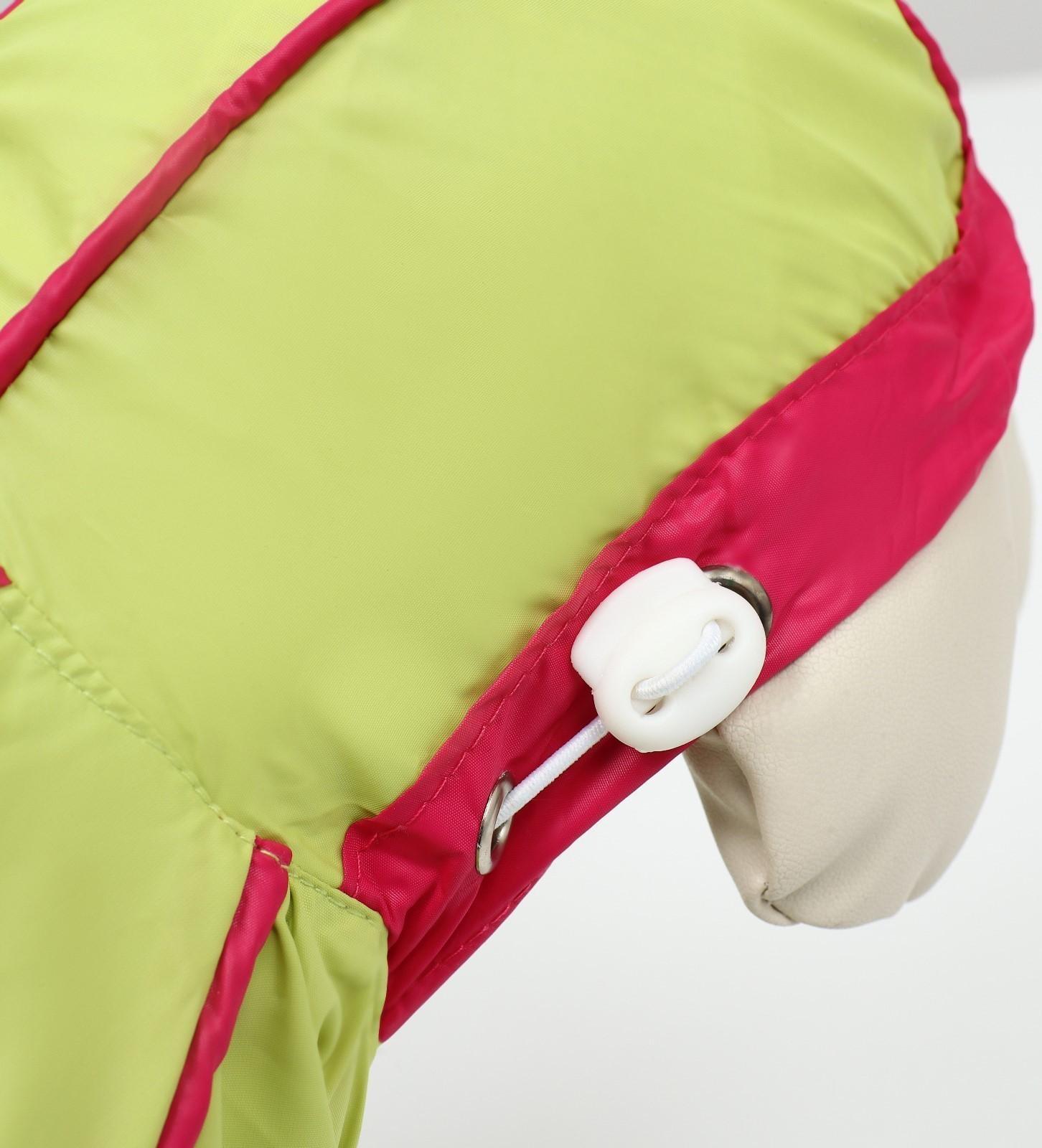 Комбинезон для собак, демисезонный с сумкой, размер XS (ДС 21, Ог 29, ОШ 19 см), салатовый