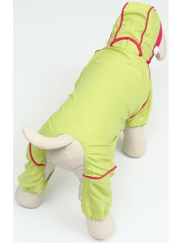 Комбинезон для собак, демисезонный с сумкой, размер XS (ДС 21, Ог 29, ОШ 19 см), салатовый