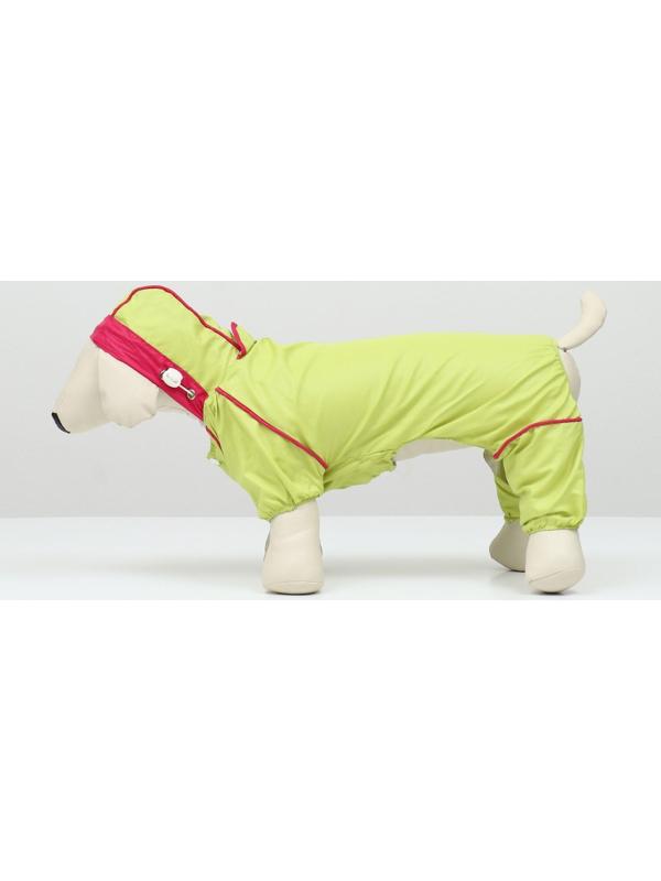 Комбинезон для собак, демисезонный с сумкой, размер XS (ДС 21, Ог 29, ОШ 19 см), салатовый