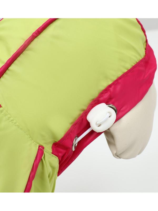 Комбинезон для собак, демисезонный с сумкой, размер XS (ДС 21, Ог 29, ОШ 19 см), салатовый