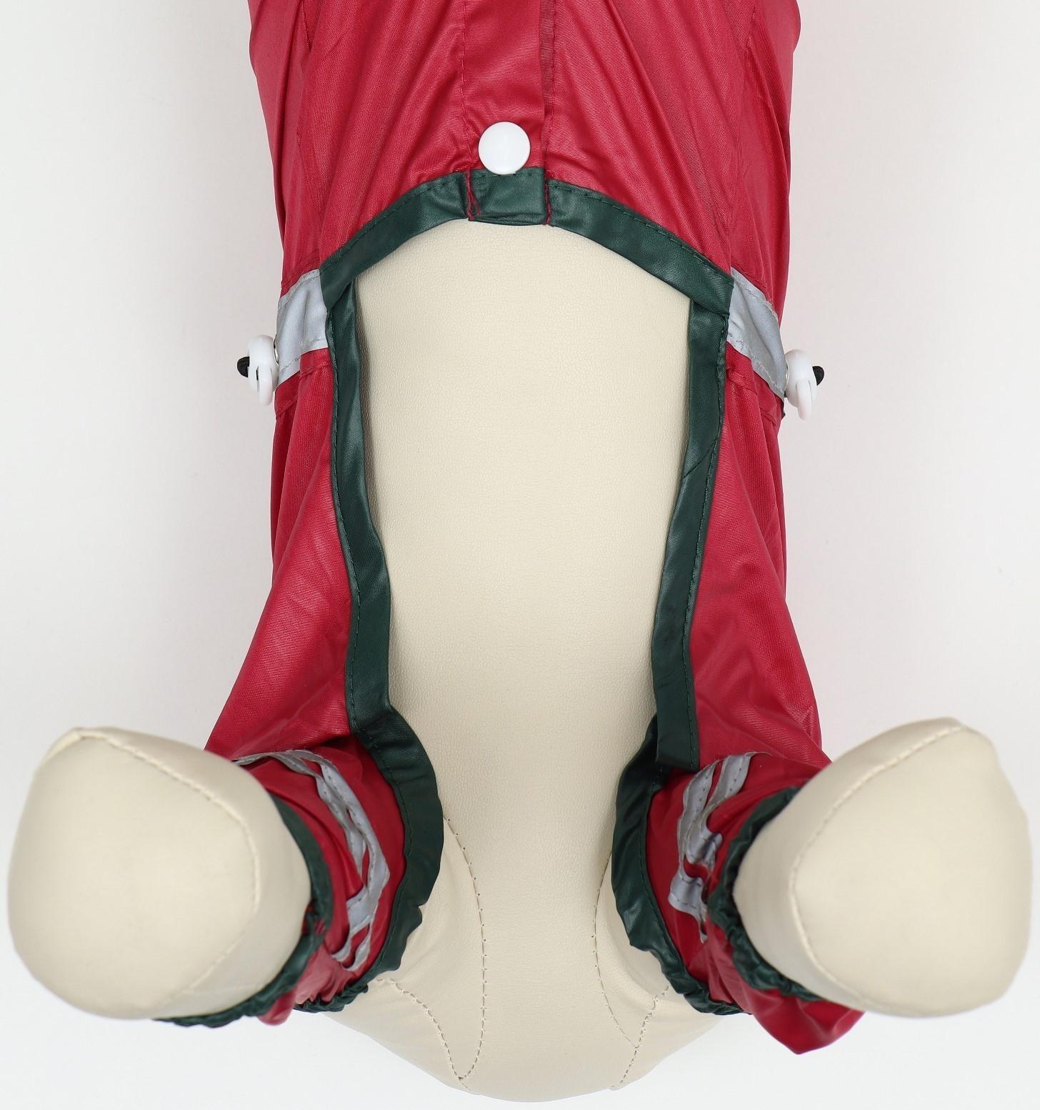 Комбинезон для собак, демисезонный, размер S (ДС 21-23, Ог 31-33, ОШ 23-25 см), красный