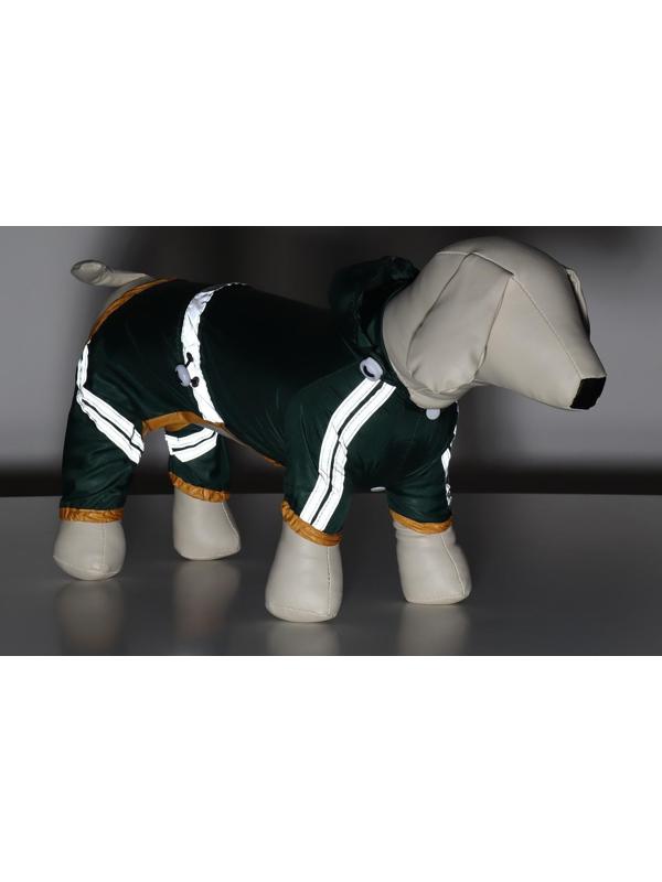 Комбинезон для собак, демисезонный, размер S (ДС 21-23, Ог 31-33, ОШ 23-25 см), зелёный