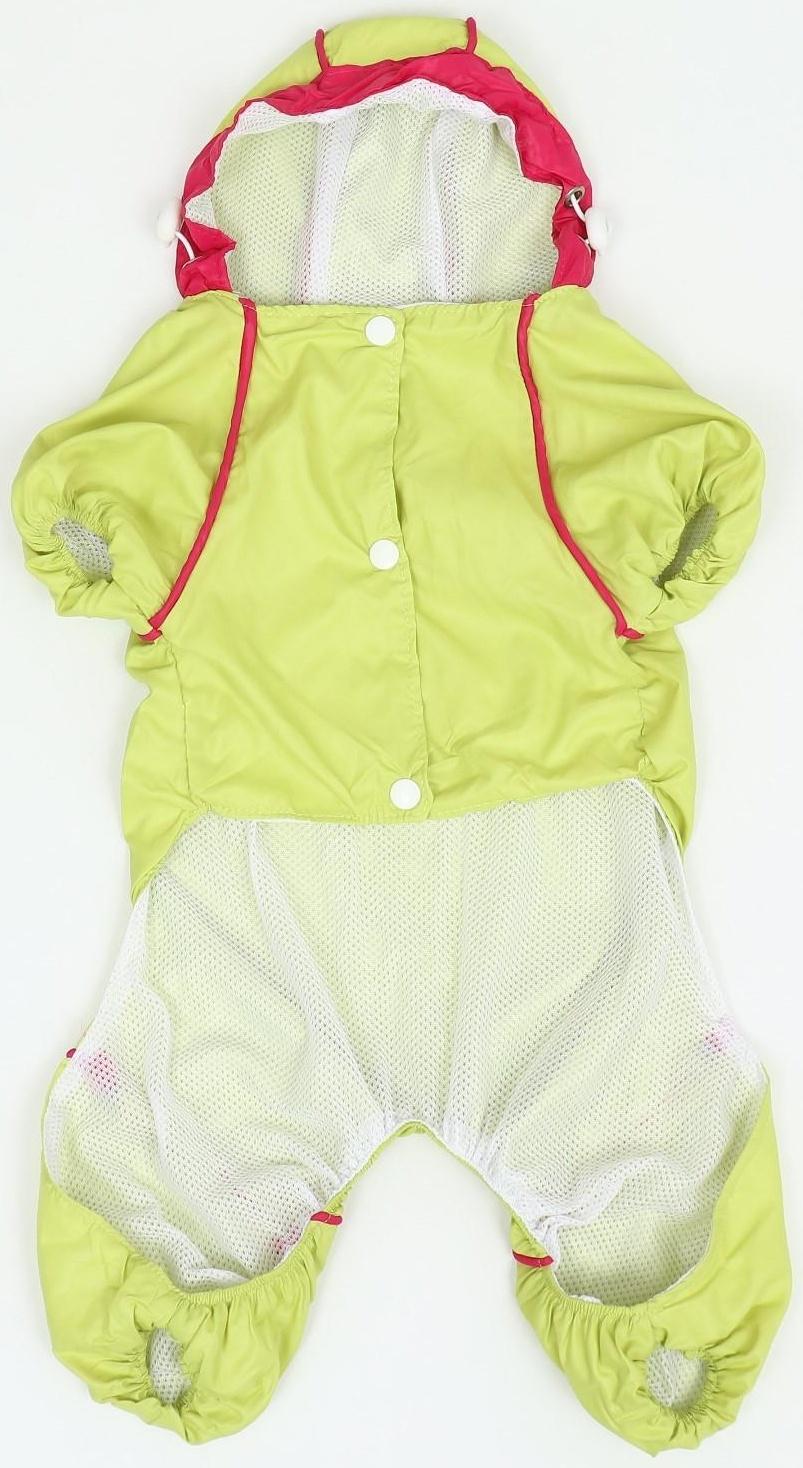 Комбинезон для собак, демисезонный с сумкой, размер S (ДС 25, Ог 33, ОШ 23 см), салатовый