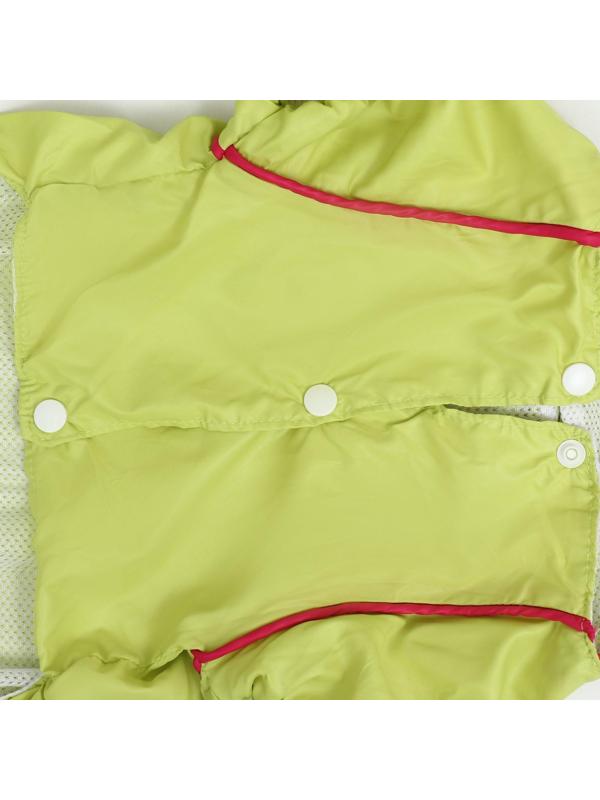 Комбинезон для собак, демисезонный с сумкой, размер S (ДС 25, Ог 33, ОШ 23 см), салатовый