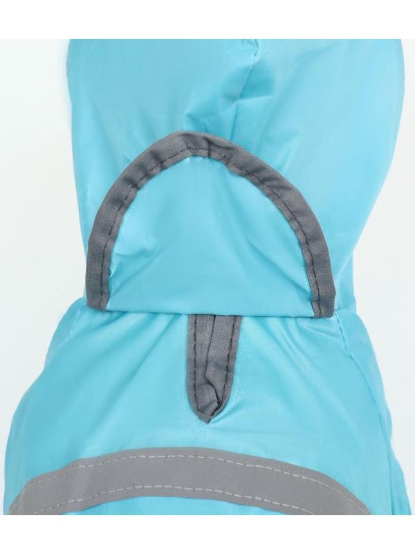 Комбинезон для собак, демисезонный с козырьком, размер S (ДС 28, Ог 41, ОШ 31 см), голубой