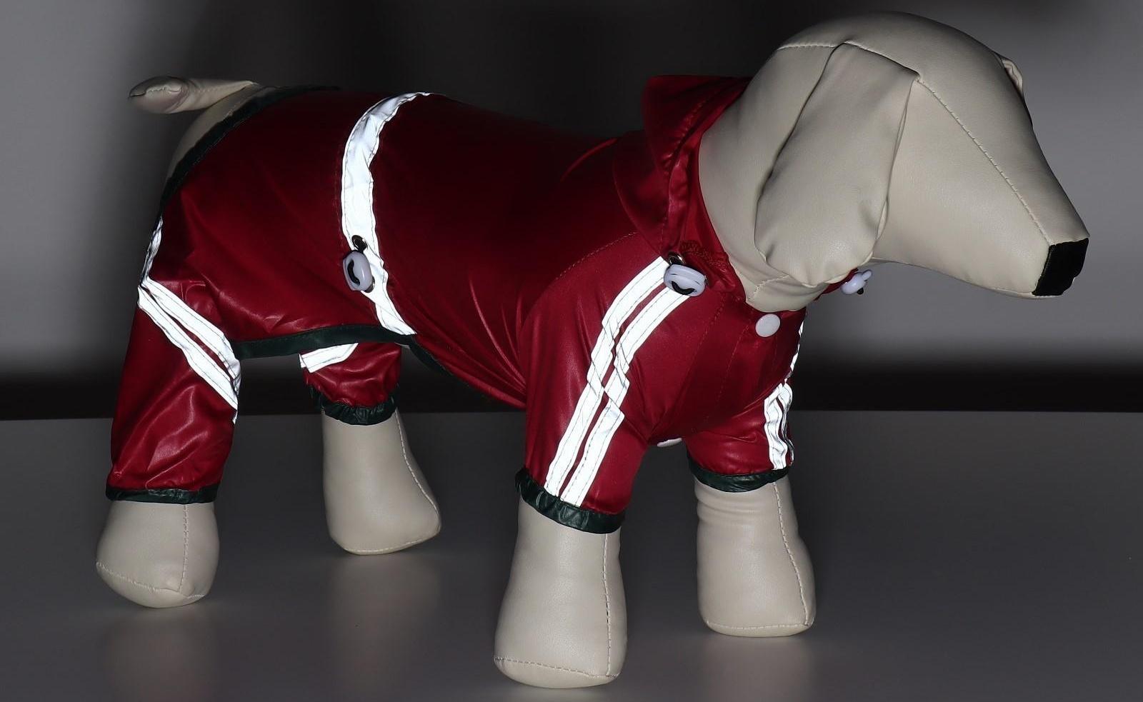 Комбинезон для собак, демисезонный, размер M (ДС 25-27, Ог 35-37, ОШ 27-29 см), красный