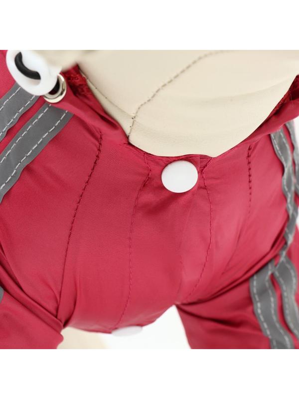 Комбинезон для собак, демисезонный, размер M (ДС 25-27, Ог 35-37, ОШ 27-29 см), красный