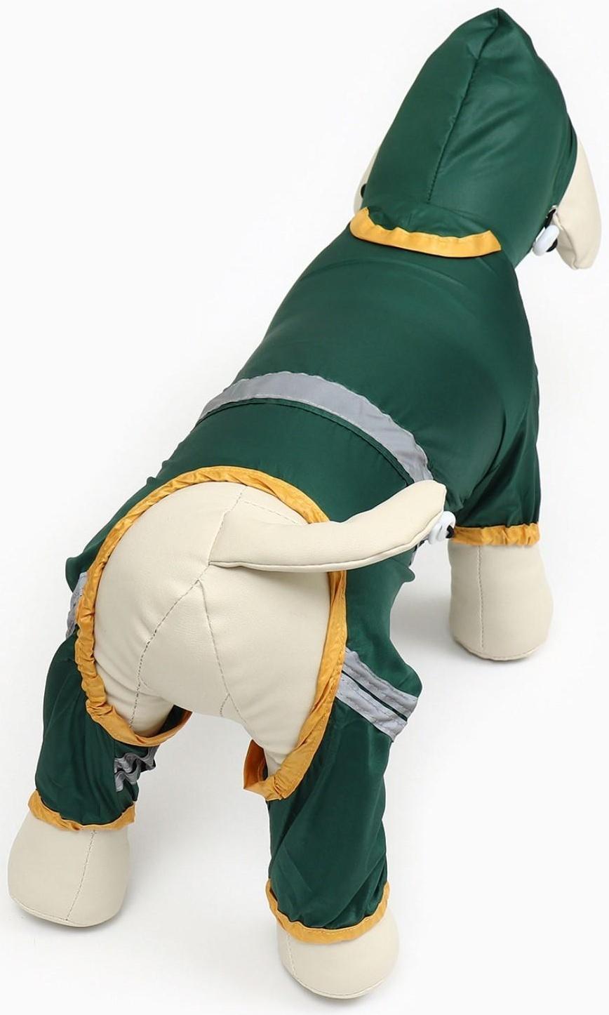 Комбинезон для собак, демисезонный, размер M (ДС 25-27, Ог 35-37, ОШ 27-29 см), зелёный