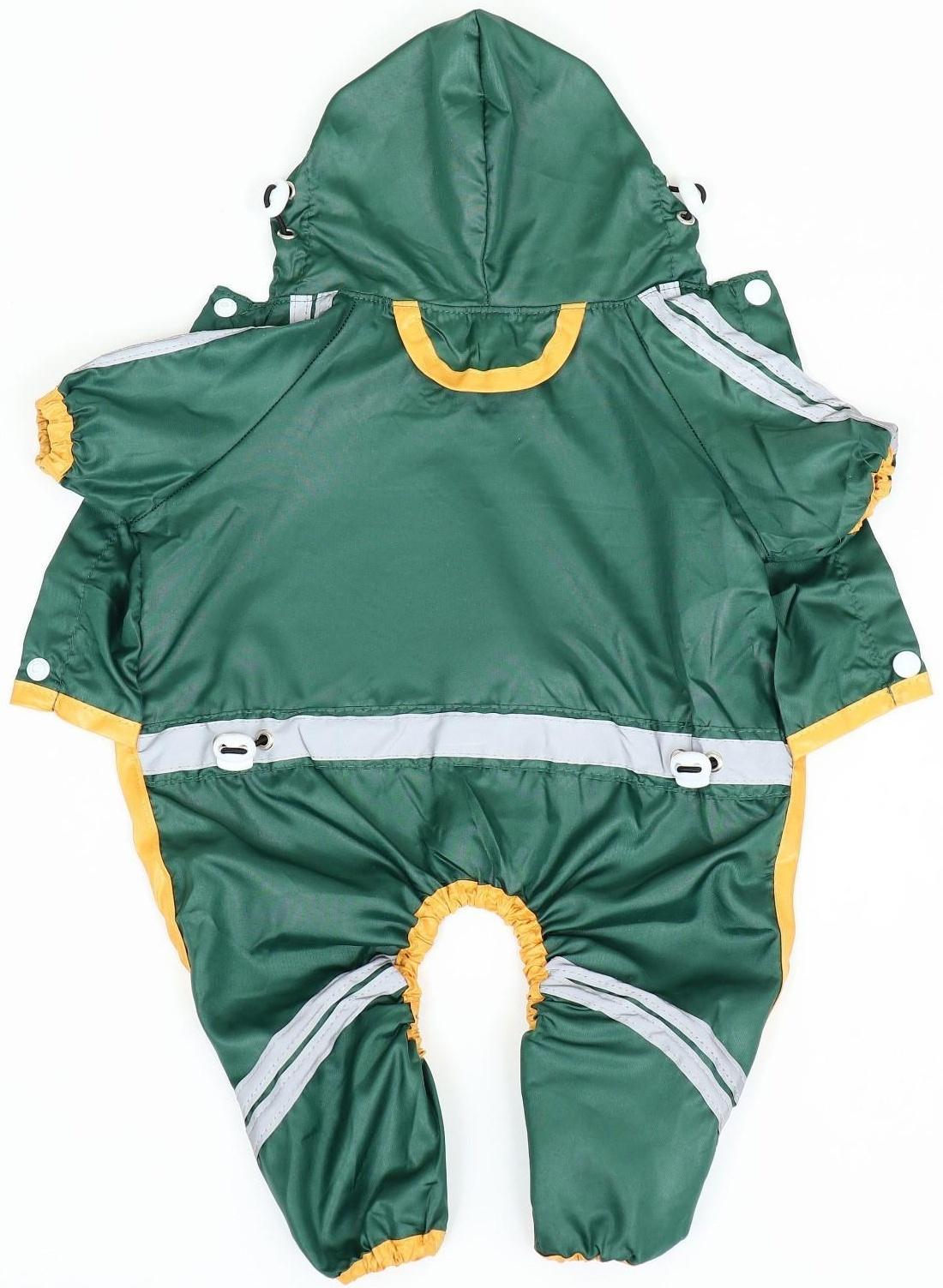 Комбинезон для собак, демисезонный, размер M (ДС 25-27, Ог 35-37, ОШ 27-29 см), зелёный