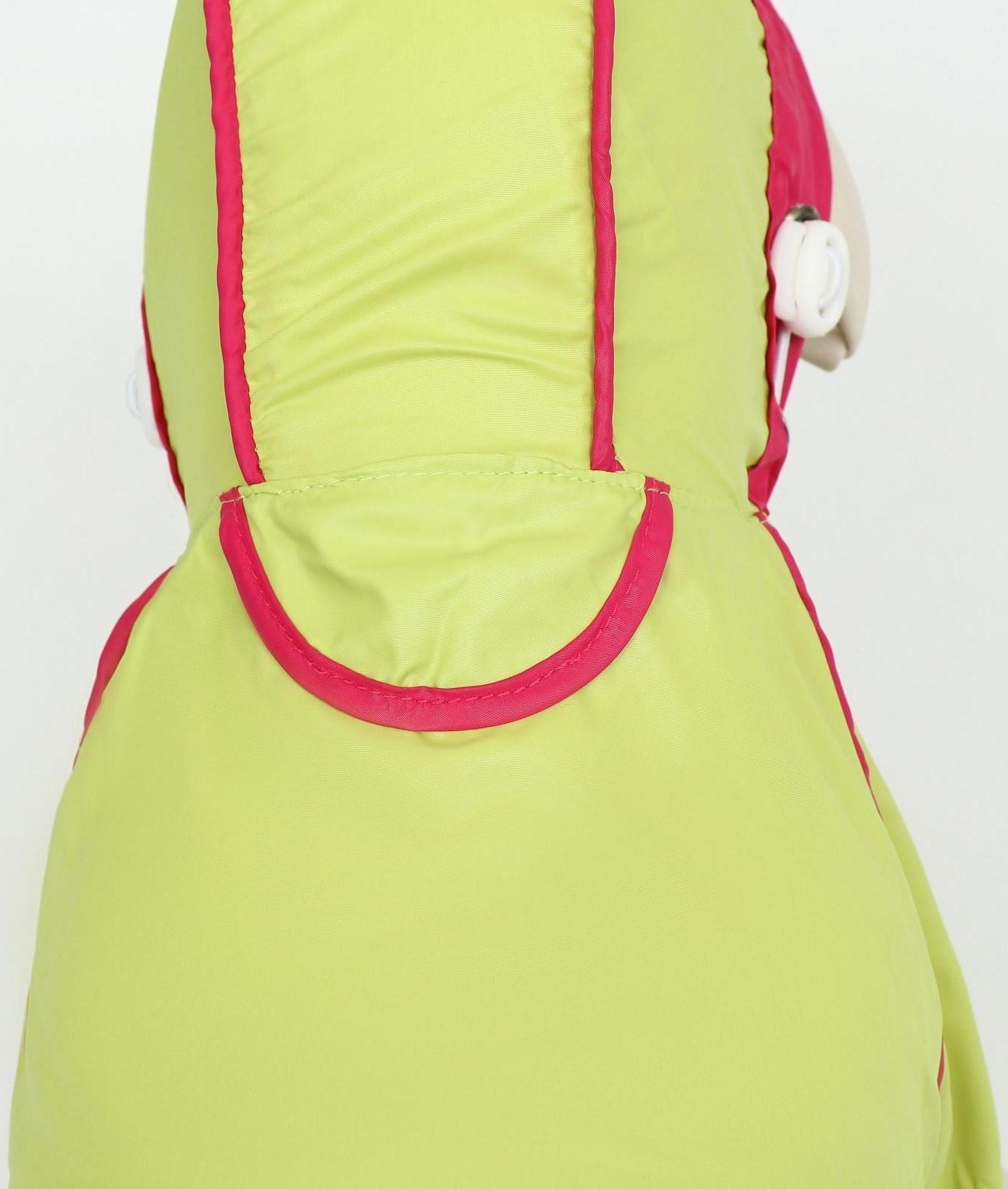 Комбинезон для собак, демисезонный с сумкой, размер М (ДС 29, Ог 37, ОШ 27 см), салатовый