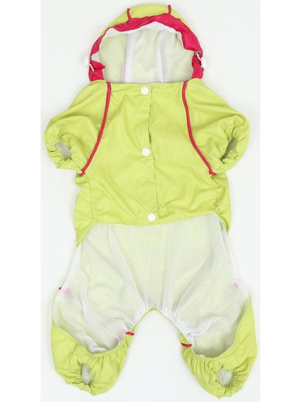 Комбинезон для собак, демисезонный с сумкой, размер М (ДС 29, Ог 37, ОШ 27 см), салатовый