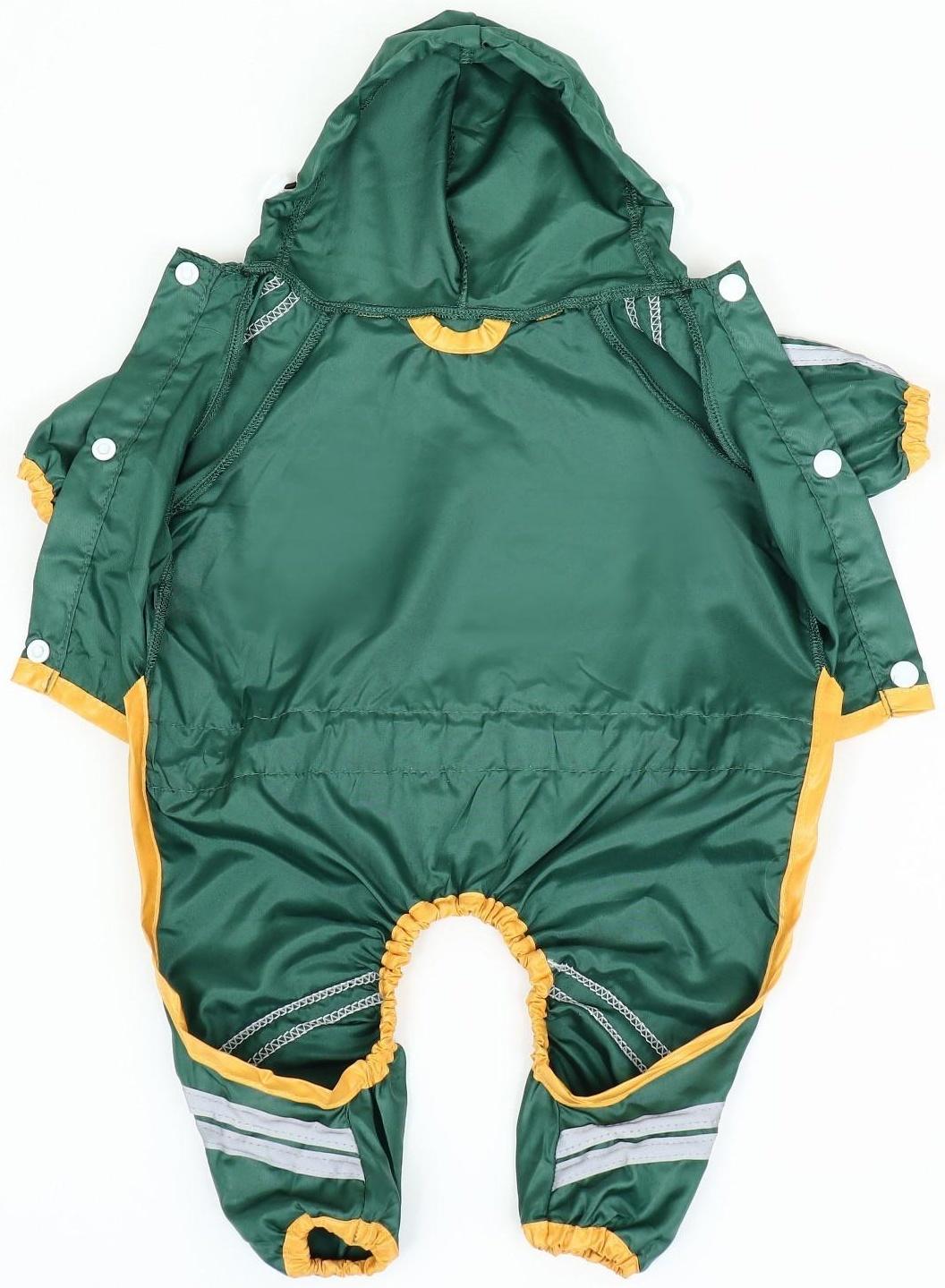 Комбинезон для собак, демисезонный, размер L (ДС 28-30, Ог 43-45, ОШ 31-33 см), зелёный