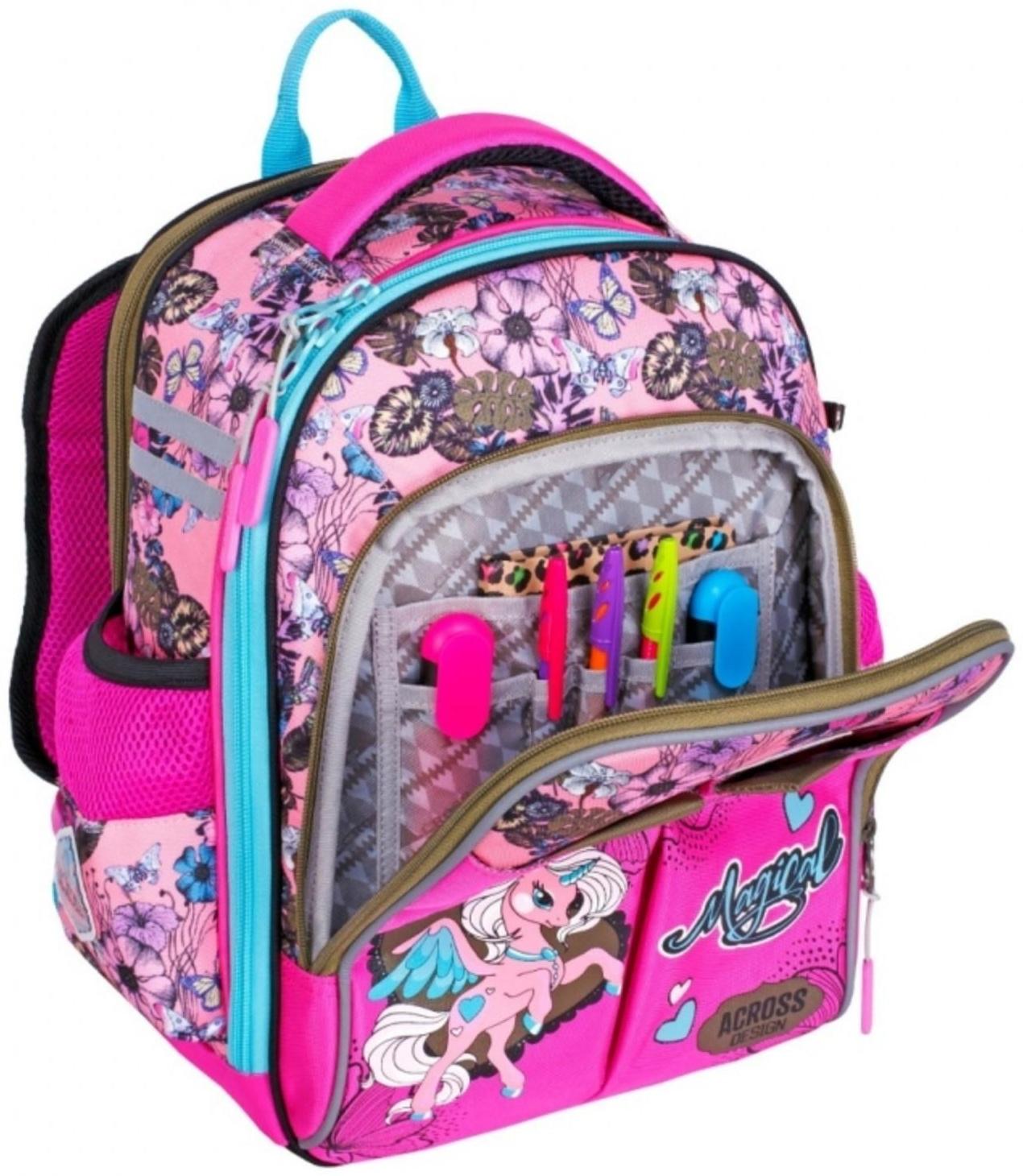 Рюкзак каркасный 35 х 26 х 18 см, Across ACS5, розовый ACS5-4