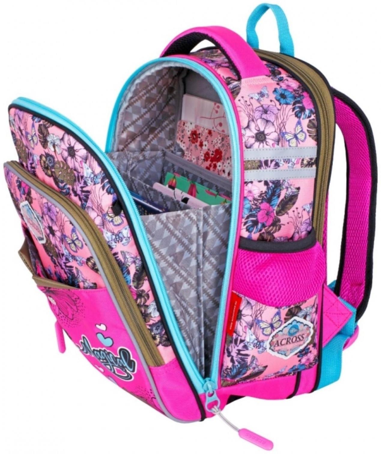 Рюкзак каркасный 35 х 26 х 18 см, Across ACS5, розовый ACS5-4