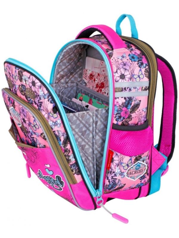 Рюкзак каркасный 35 х 26 х 18 см, Across ACS5, розовый ACS5-4