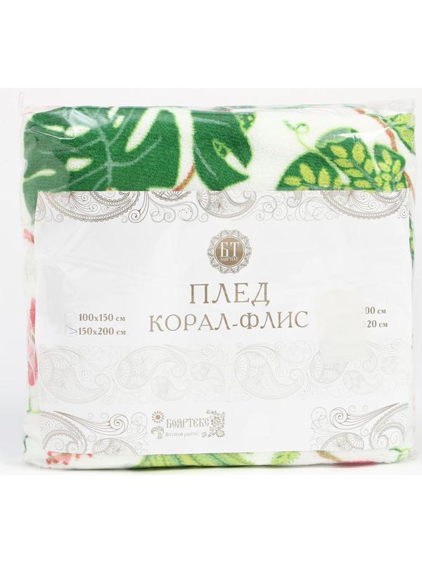 Плед 150х200см, корал-флис 165г/м, 100% полиэстер