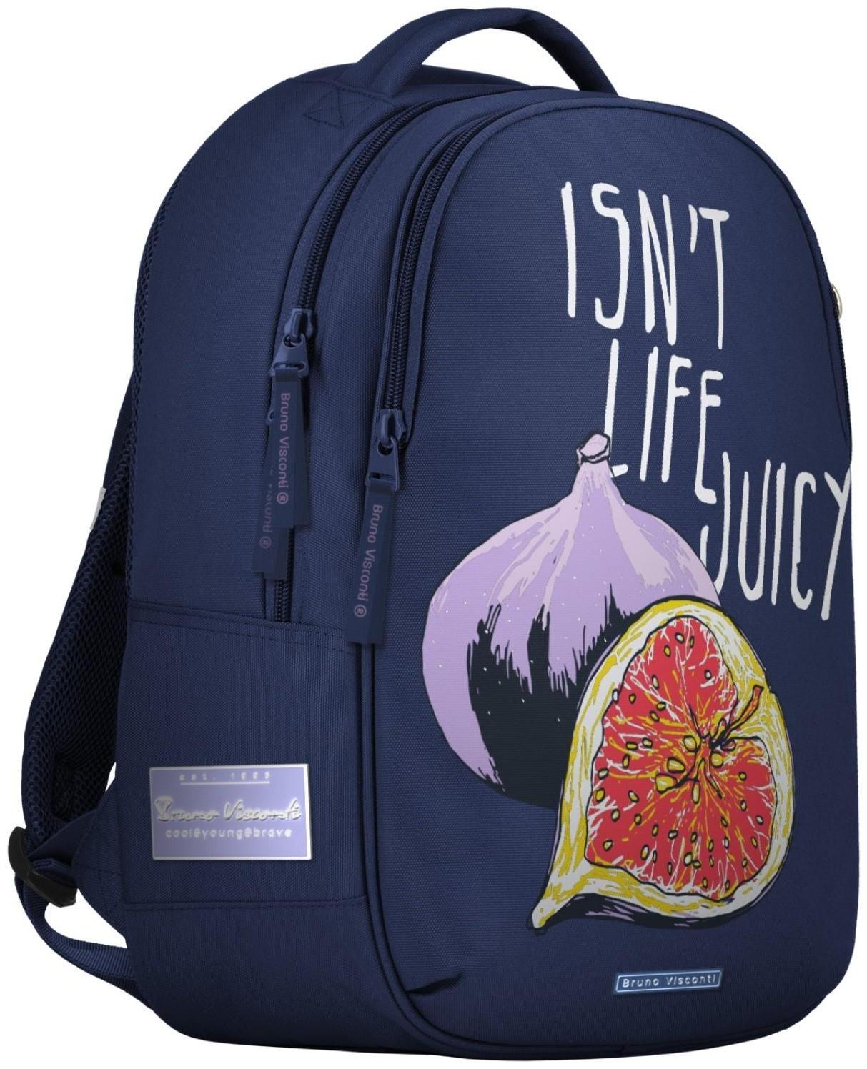 Рюкзак молодежный, 42 х 31 х 14 см, эргономичная спинка, Bruno Visconti 12-008, + пенал 